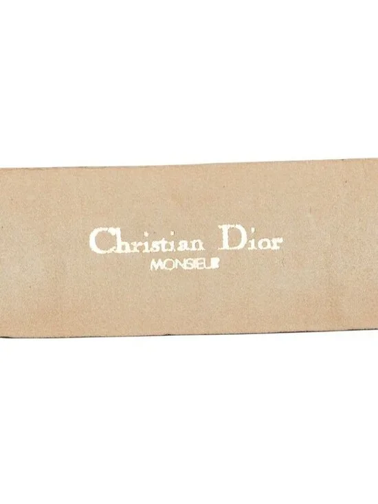 Dior CD Buckle Croco Embossed Black Leather Belt - Picture 7 of 8